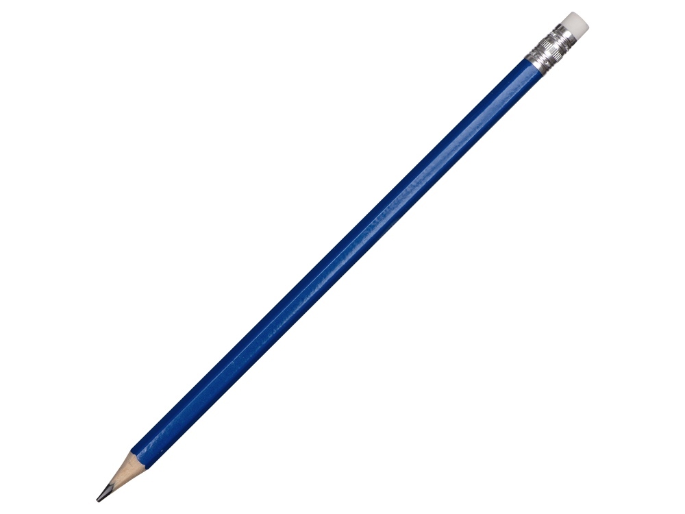 Шестигранный карандаш с ластиком &quot;Presto&quot;, синий