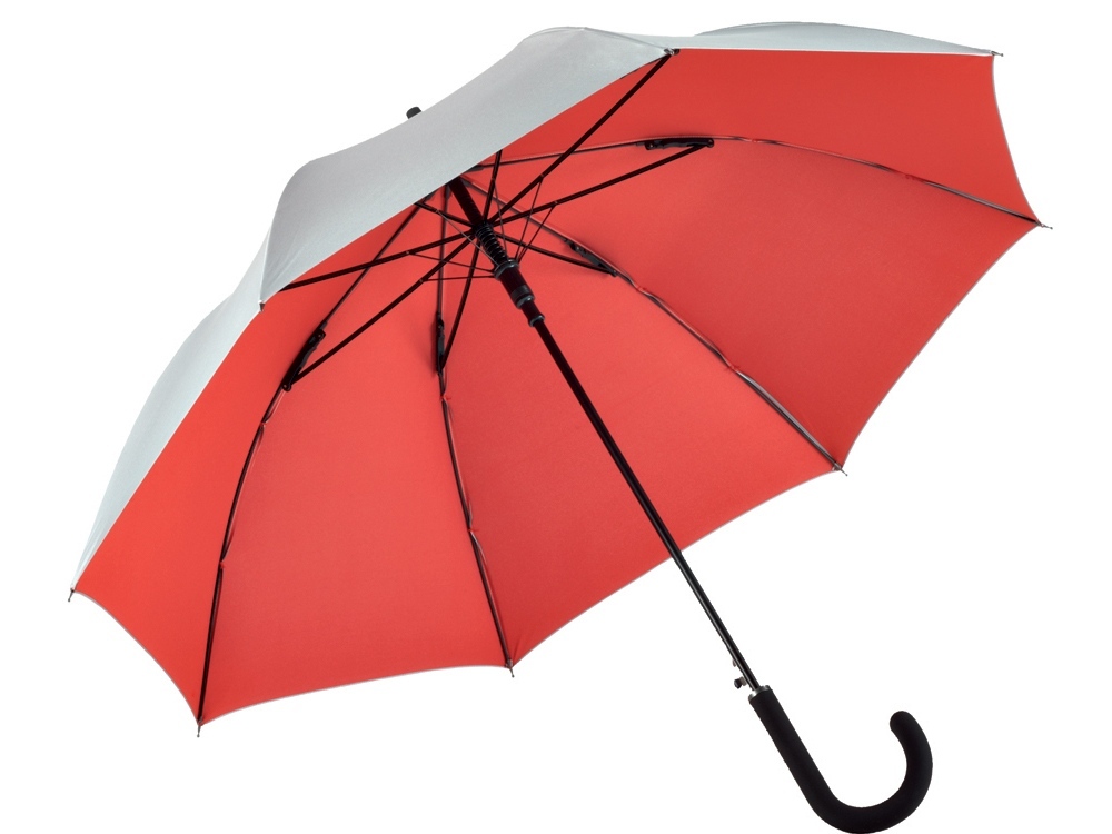 Зонт 7119 AC regular umbrella FARE® Collection silver/red