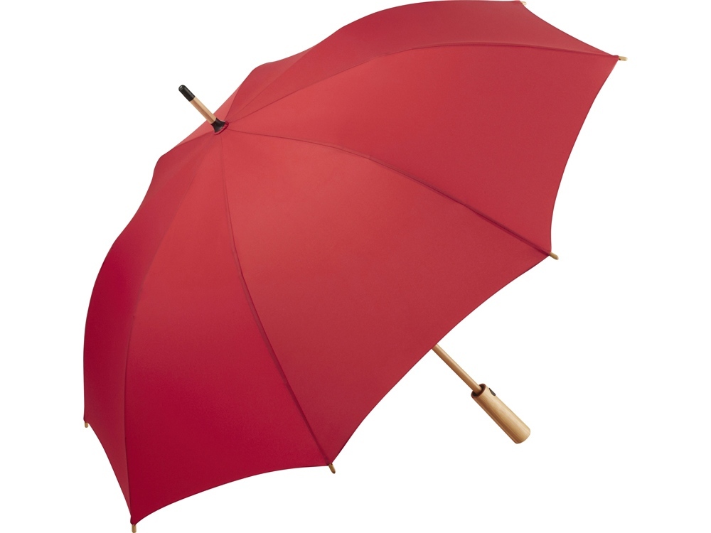 Зонт 7379  AC midsize bamboo umbrella ÖkoBrella  red wS