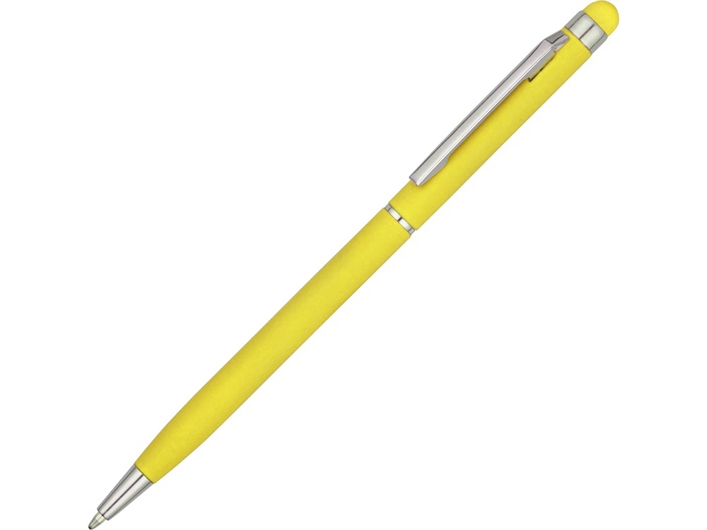 Ручка-стилус шариковая &quot;Jucy Soft&quot; с покрытием soft touch, желтый