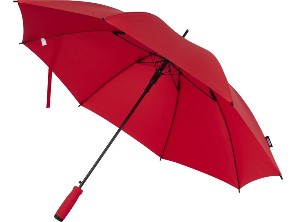 Зонт трость 23&quot; Niel из переработанного ПЭТ-пластика, полуавтомат - Красный