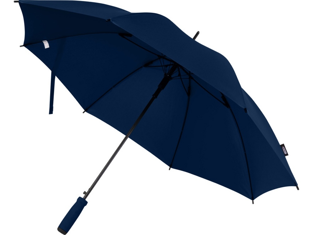 Зонт трость 23&quot; Niel из переработанного ПЭТ-пластика, полуавтомат - Темно - синий