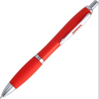 Ручка пластиковая шариковая MERLIN, красный