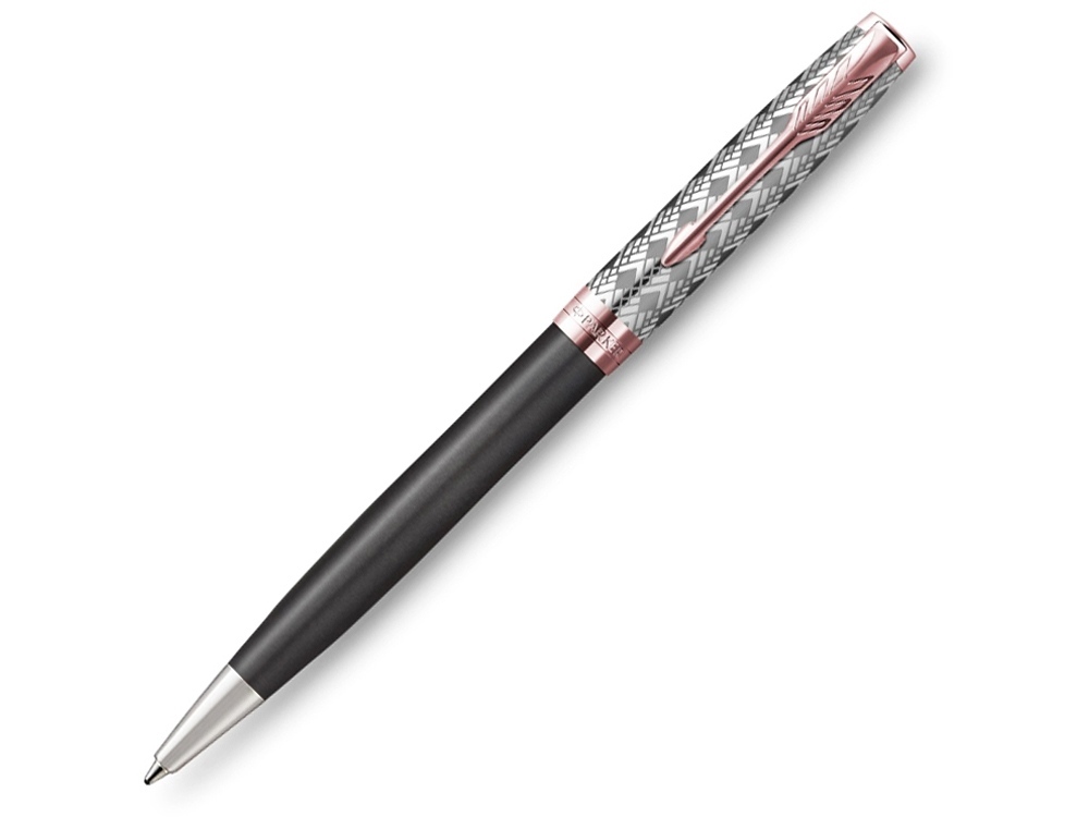 Шариковая ручка Parker Sonnet Premium Metal &amp; Grey Lacquer PGT, стержень: M, цвет чернил: black , в подарочной упаковке