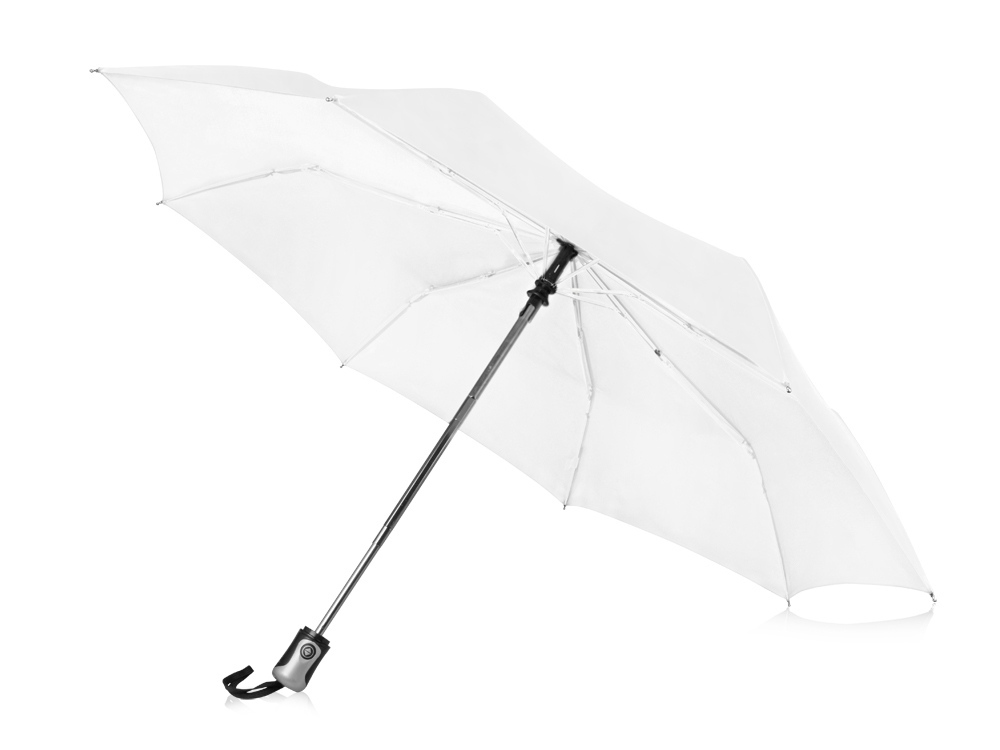 Зонт Alex трехсекционный автоматический 21,5&quot;, белый