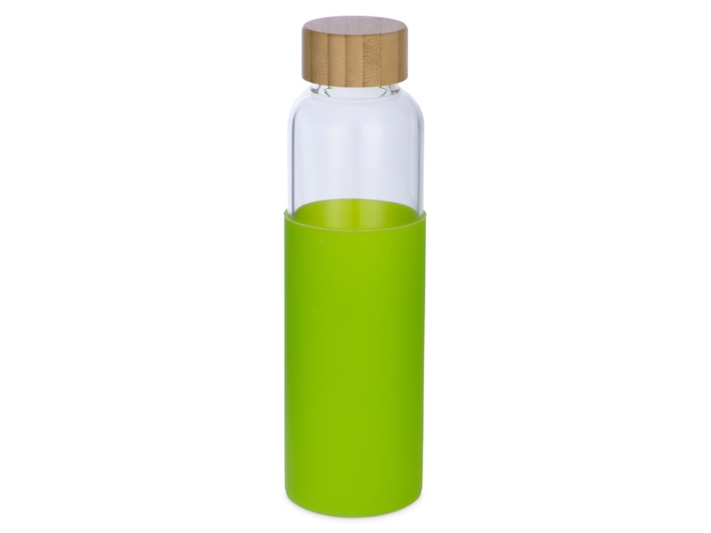 Бутылка для воды стеклянная &quot;Refine&quot;, в чехле, 550 мл, зеленое яблоко