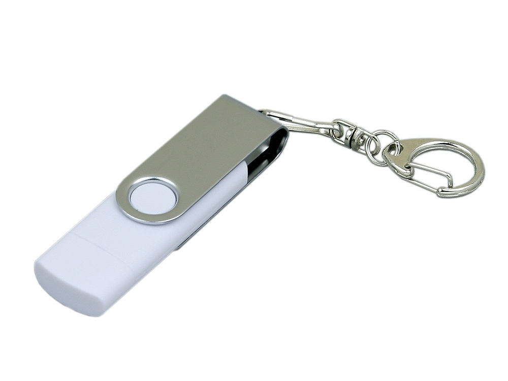 USB/micro USB-флешка на 16 Гб с поворотным механизмом