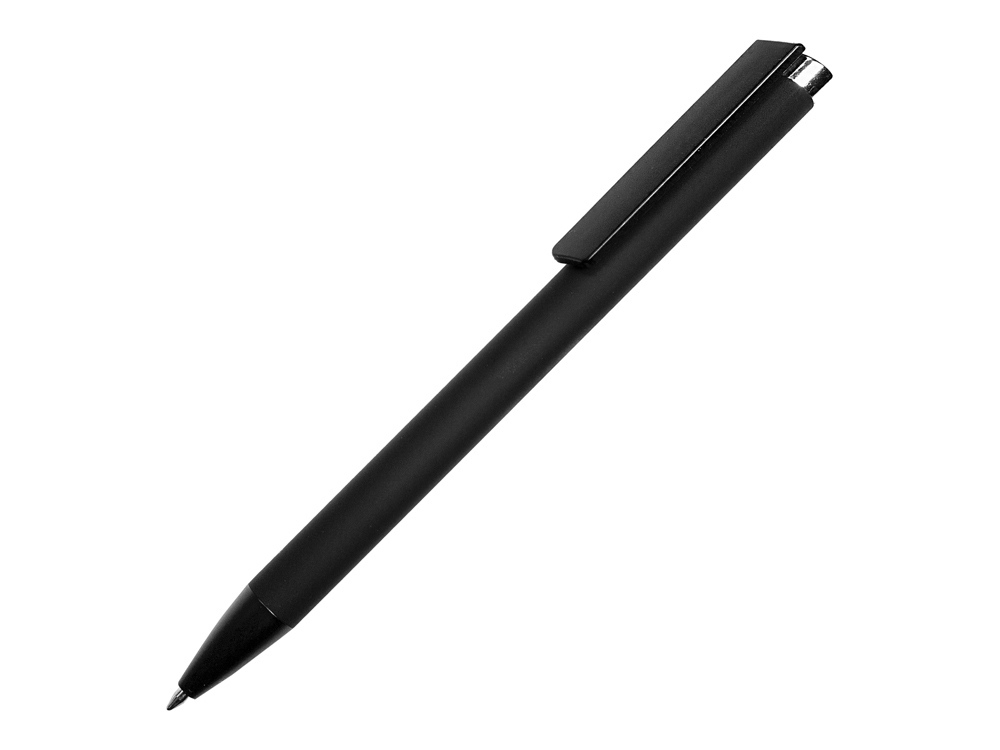Ручка металлическая шариковая &quot;Taper Metal&quot; софт-тач с цветным зеркальным слоем, черный с серебристым