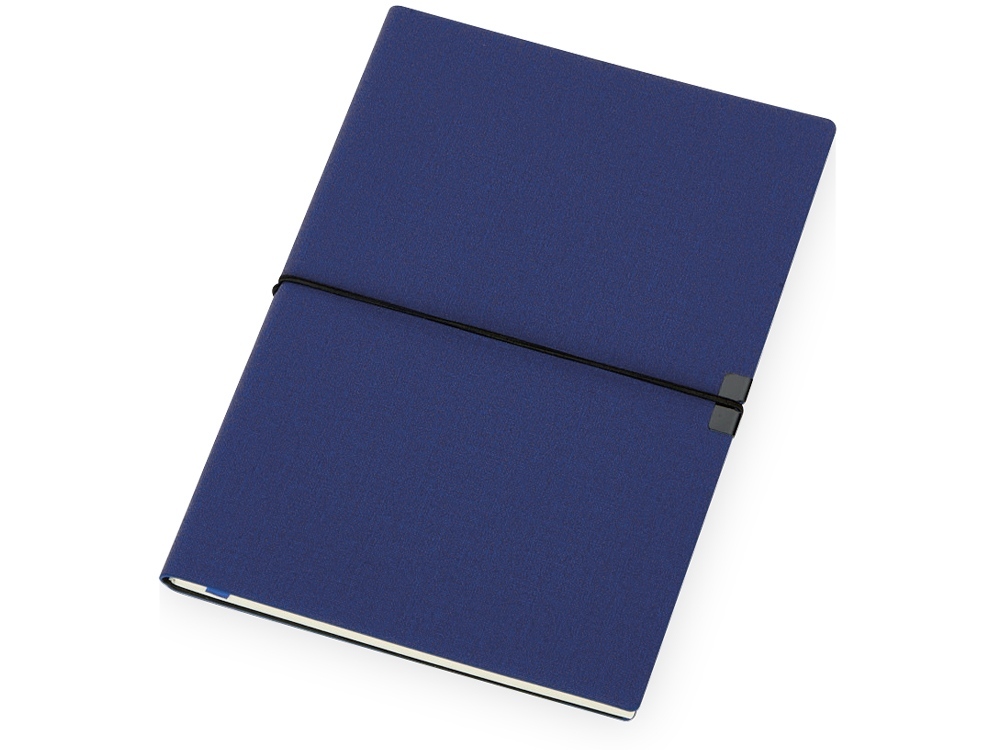 Блокнот &quot;Horizon&quot; с горизонтальной резинкой, гибкая обложка, 80 листов, синий