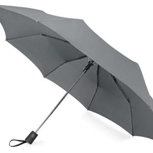 Зонт складной &quot;Irvine&quot;, полуавтоматический, 3 сложения, с чехлом, серый