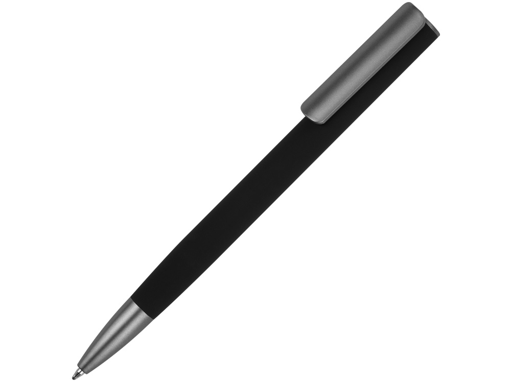Ручка металлическая шариковая &quot;Insomnia&quot; софт-тач с зеркальным слоем, черная с серым