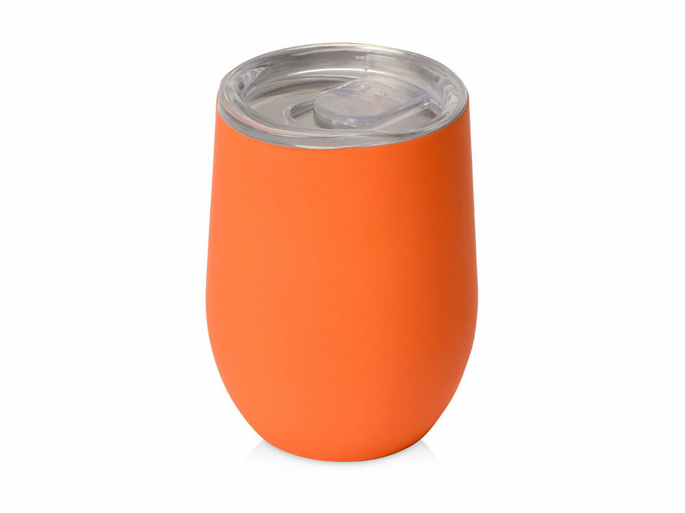 Термокружка &quot;Vacuum mug C1&quot;, soft touch, 370мл, оранжевый