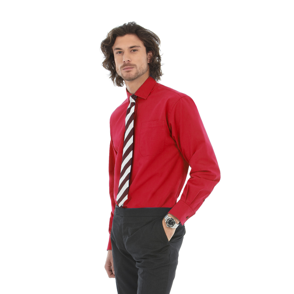 Рубашка мужская с длинным рукавом Heritage LSL/men темно-красный M