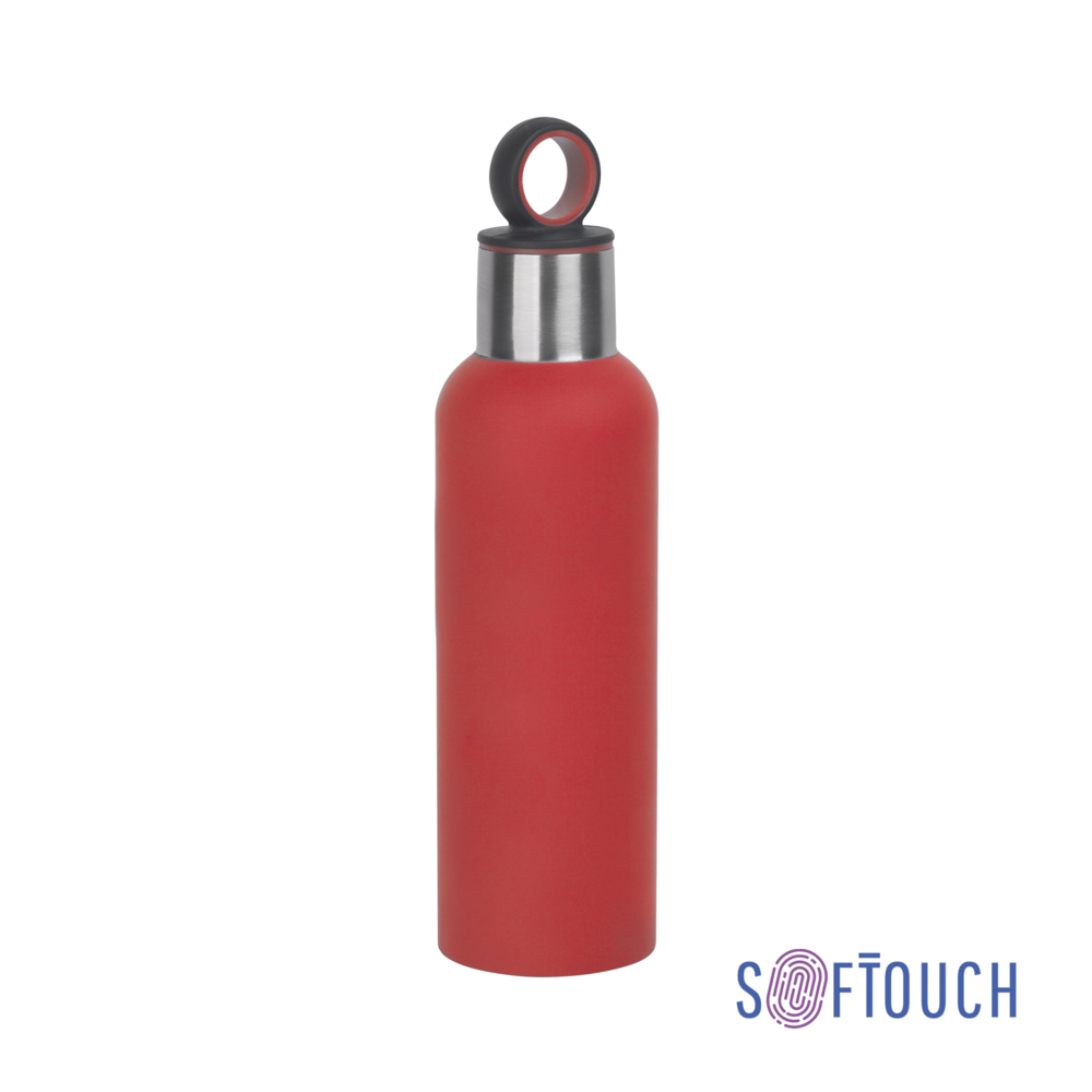 Термобутылка &quot;Силуэт&quot;, покрытие soft touch, 0,5 л. красный
