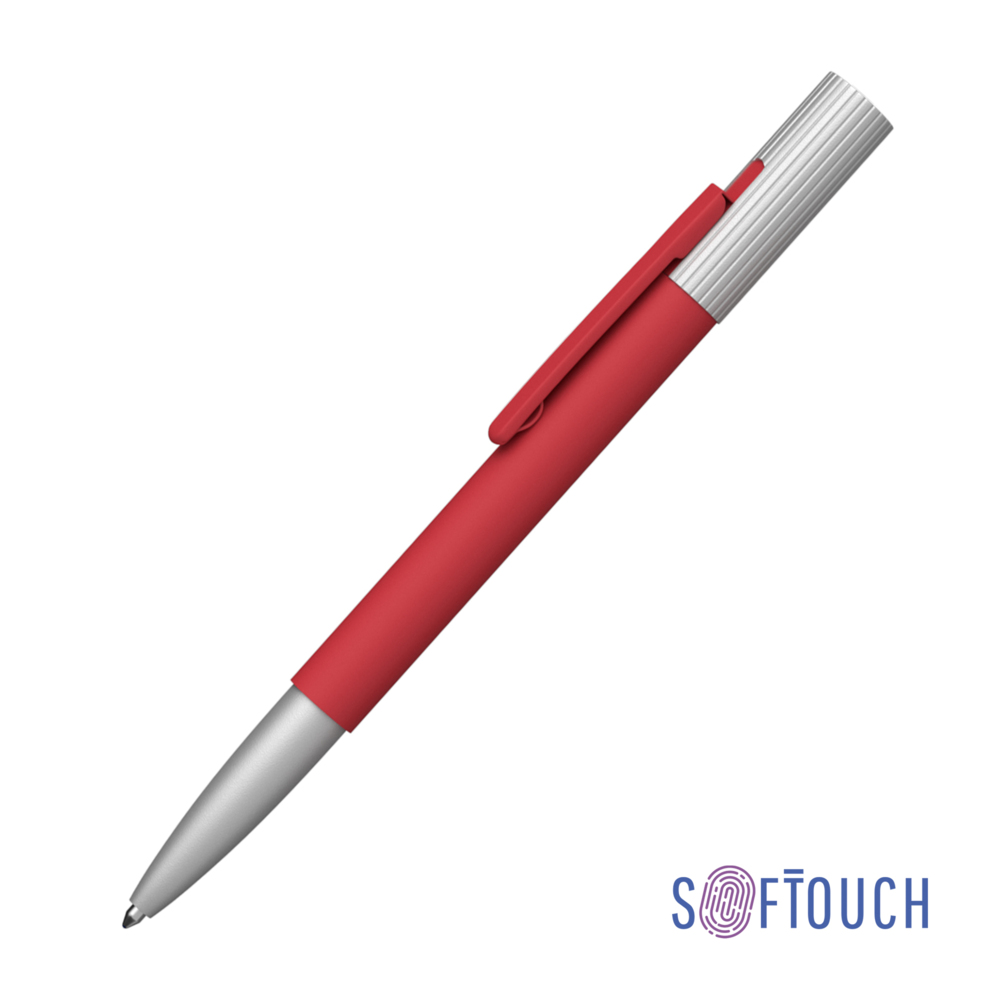 Ручка шариковая &quot;Clas&quot;, покрытие soft touch красный