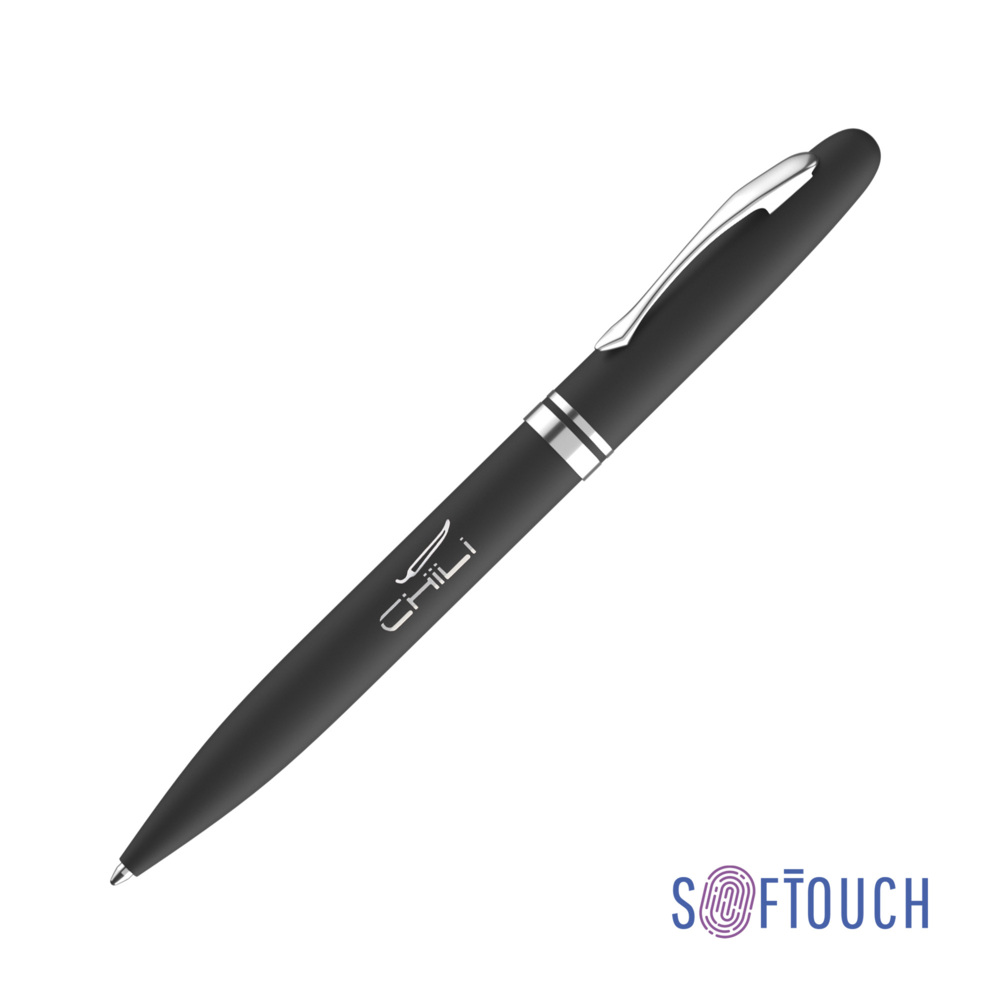 Ручка шариковая &quot;Moon&quot;, покрытие soft touch черный