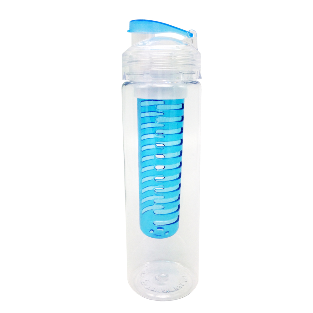 Бутылка для воды &quot;Fruits&quot; с емкостью для фруктов, 0,7 л. синий/прозрачный