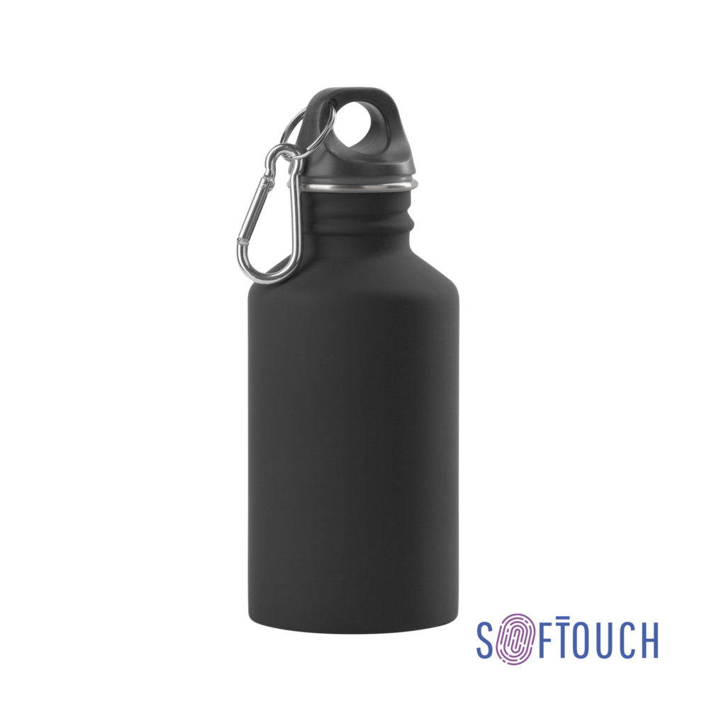 Бутылка для воды &quot;Финиш&quot;, покрытие soft touch, 0,5 л. черный