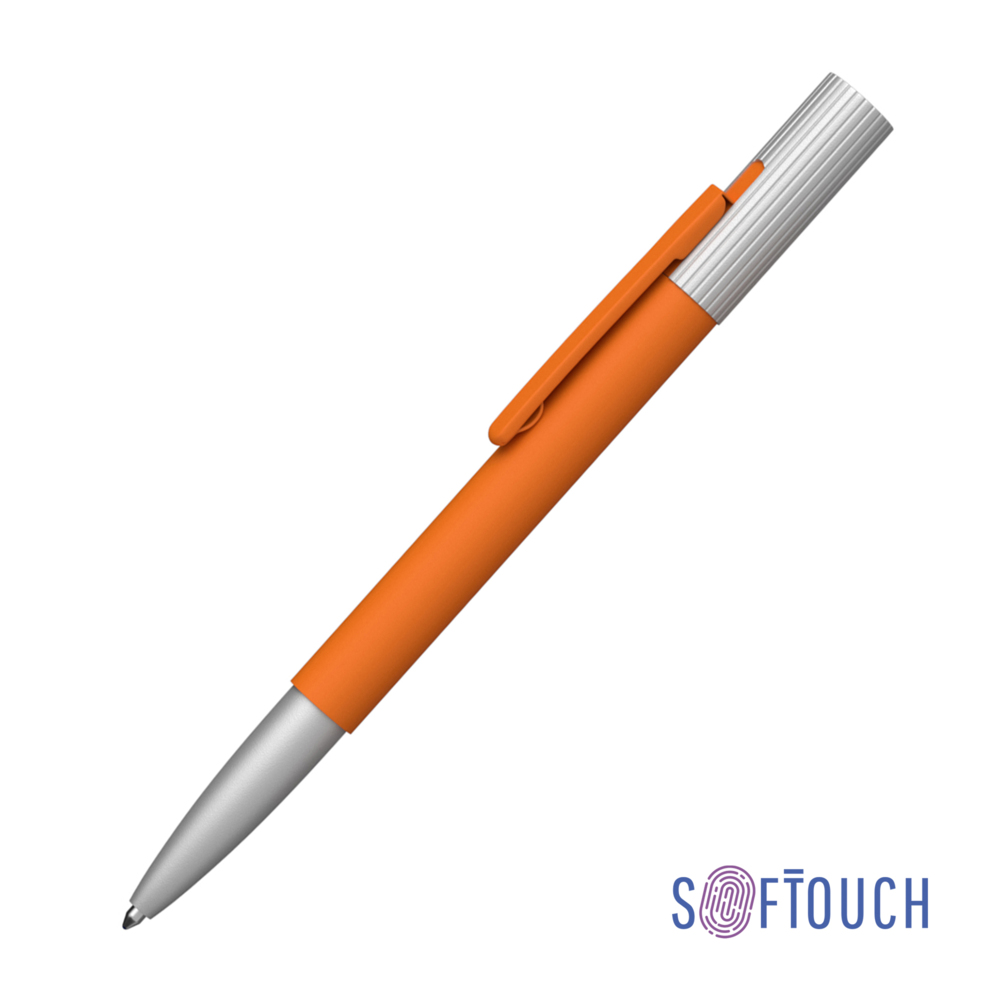 Ручка шариковая &quot;Clas&quot;, покрытие soft touch оранжевый