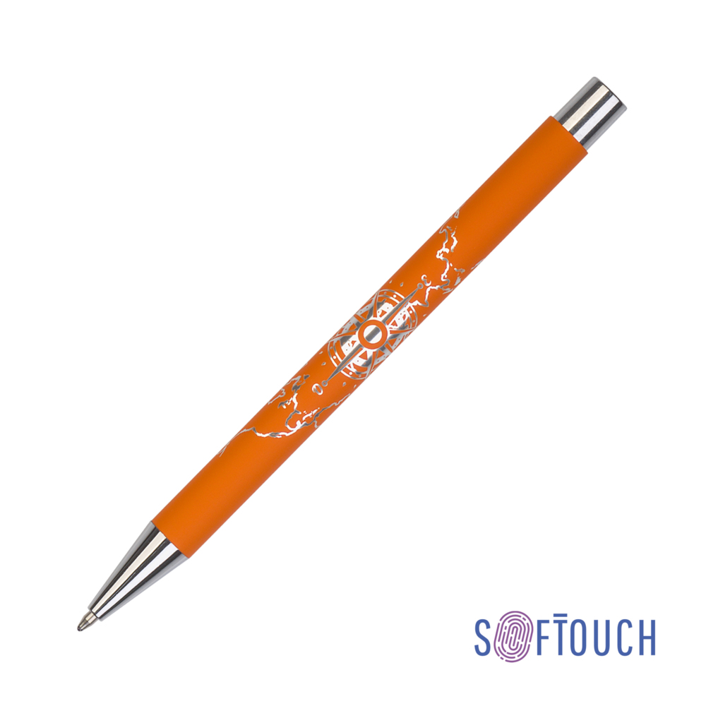 Ручка шариковая &quot;Aurora&quot;, покрытие soft touch оранжевый