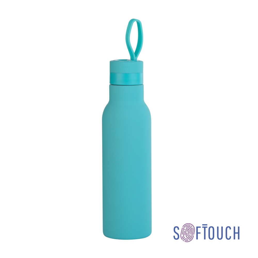 Бутылка для воды &quot;Фитнес&quot;, покрытие soft touch, 0,7 л. бирюзовый