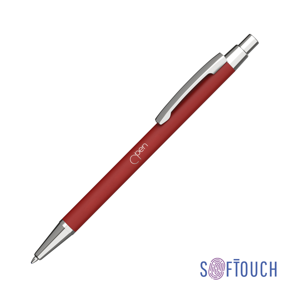 Ручка шариковая &quot;Ray&quot;, покрытие soft touch красный