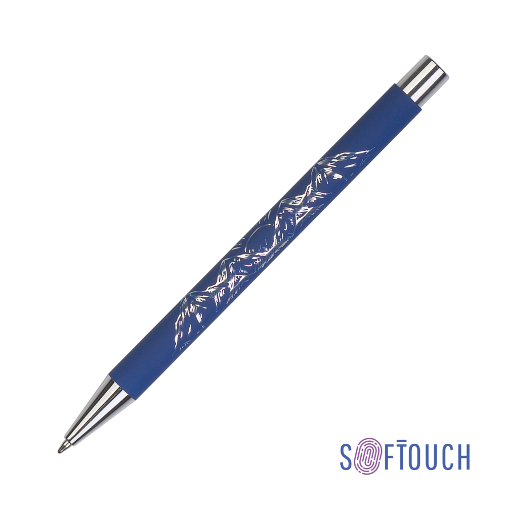 Ручка шариковая &quot;Aurora&quot;, покрытие soft touch темно-синий