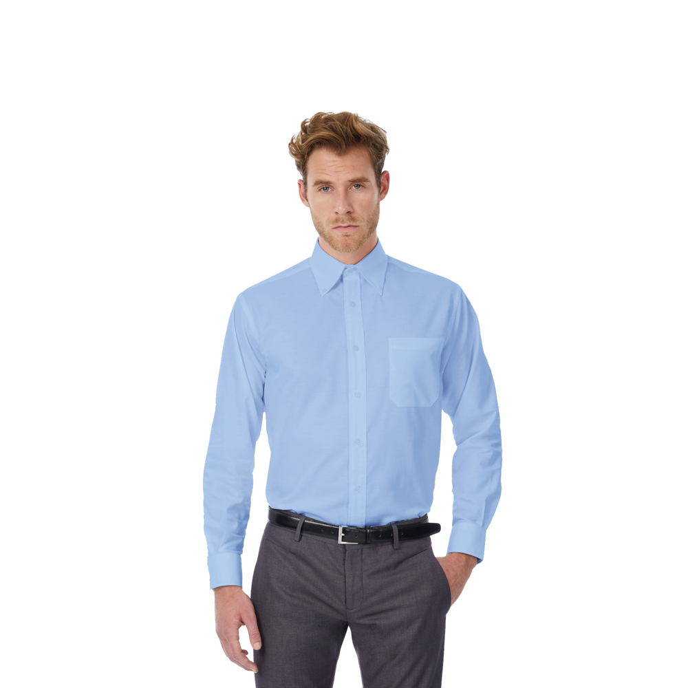 Рубашка мужская с длинным рукавом Oxford LSL/men голубой L