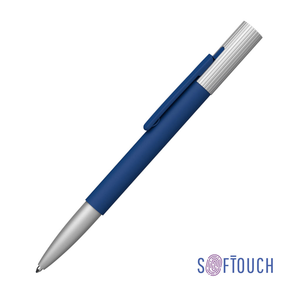 Ручка шариковая &quot;Clas&quot;, покрытие soft touch темно-синий