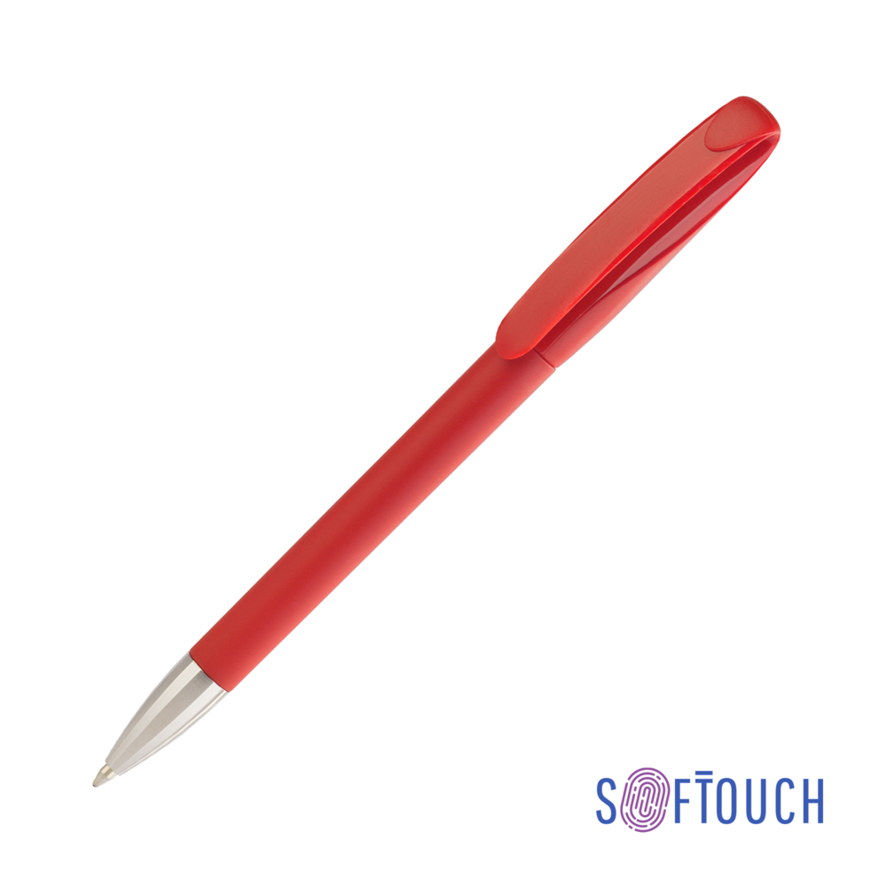 Ручка шариковая BOA SOFTTOUCH M, покрытие soft touch красный