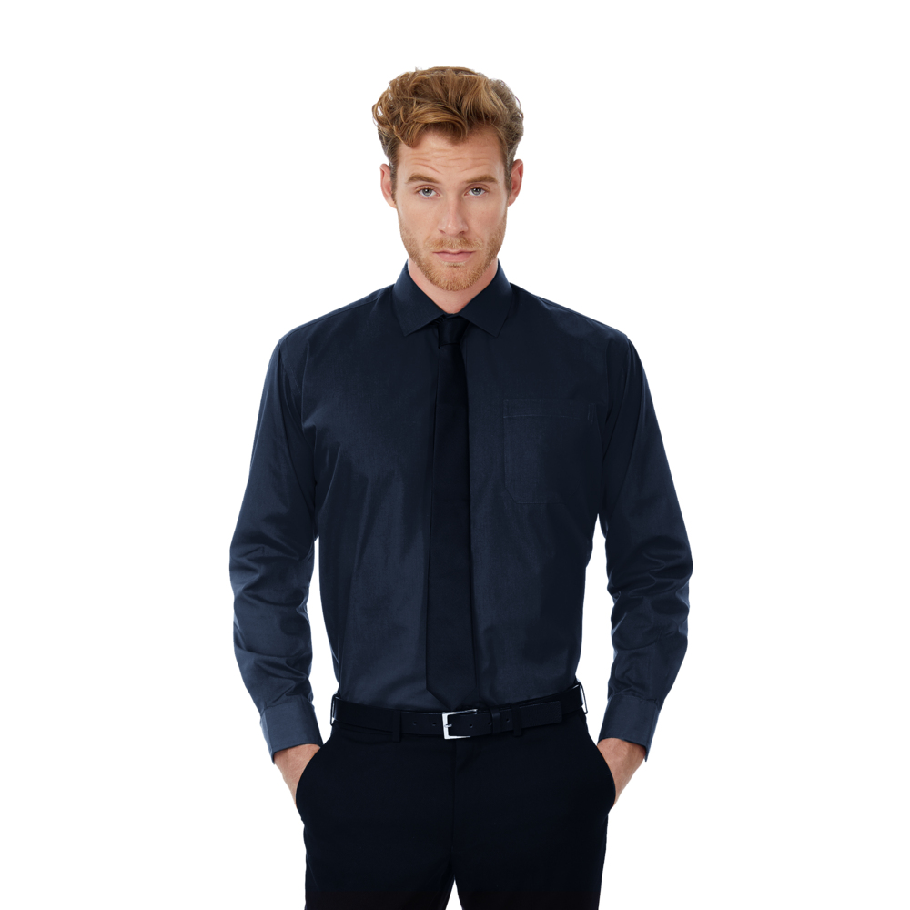 Рубашка мужская с длинным рукавом Smart LSL/men темно-синий L