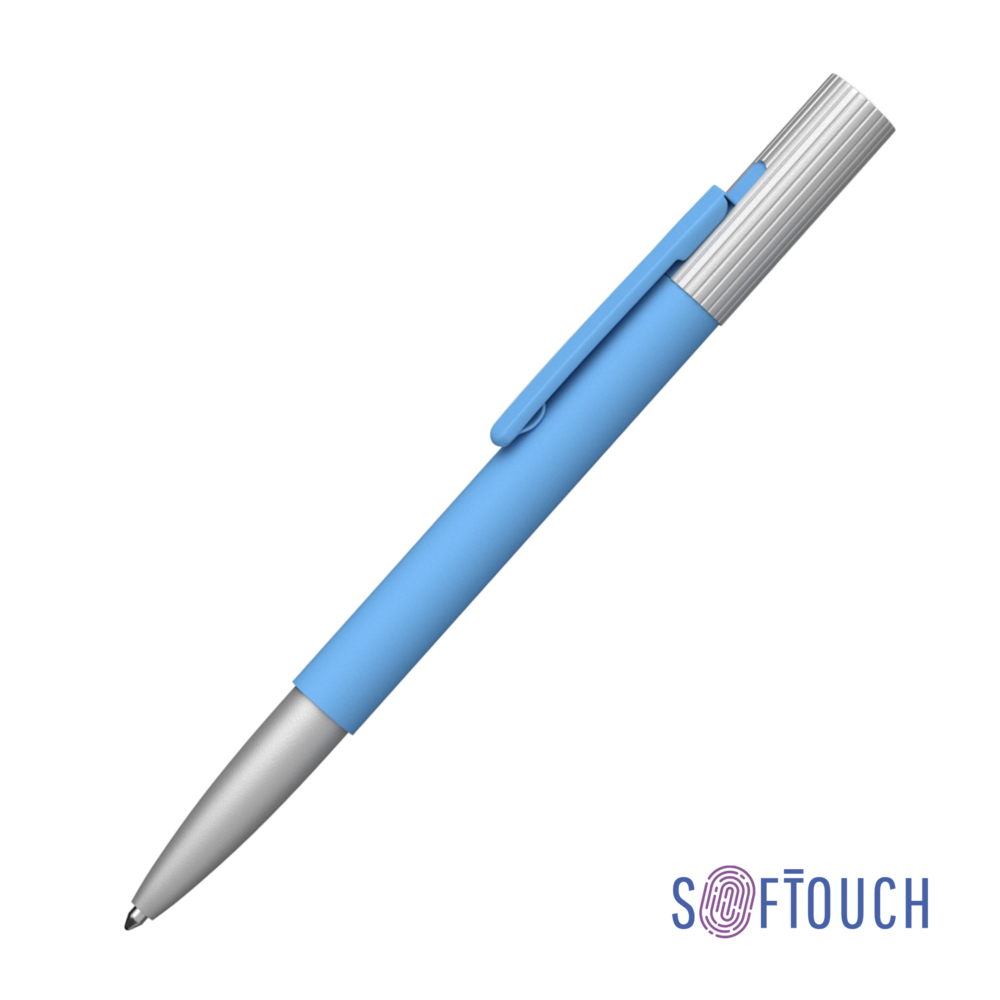 Ручка шариковая &quot;Clas&quot;, покрытие soft touch голубой