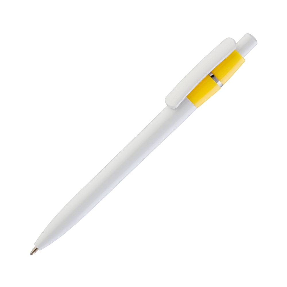 Ручка шариковая &quot;Victoria&quot;, белая/желтая#