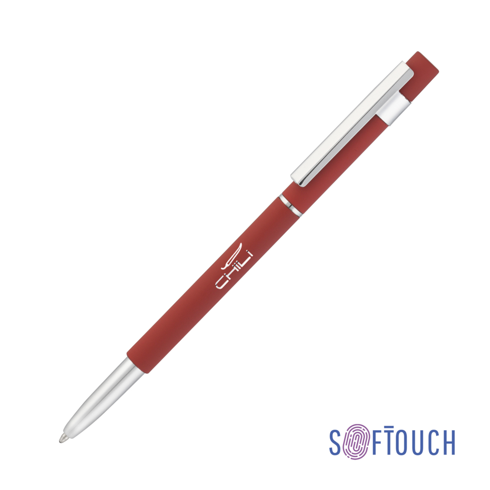 Ручка шариковая &quot;Star&quot;, покрытие soft touch красный