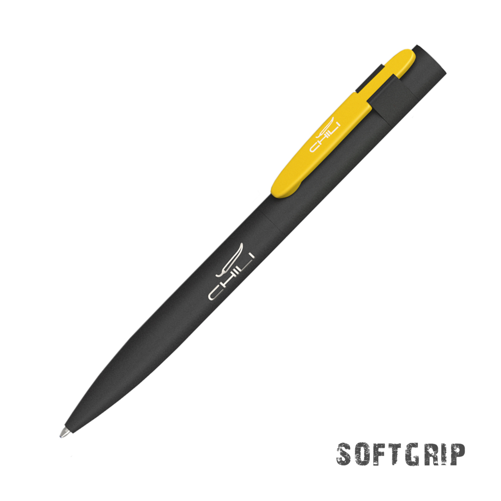 Ручка шариковая &quot;Lip SOFTGRIP&quot; черный с желтым