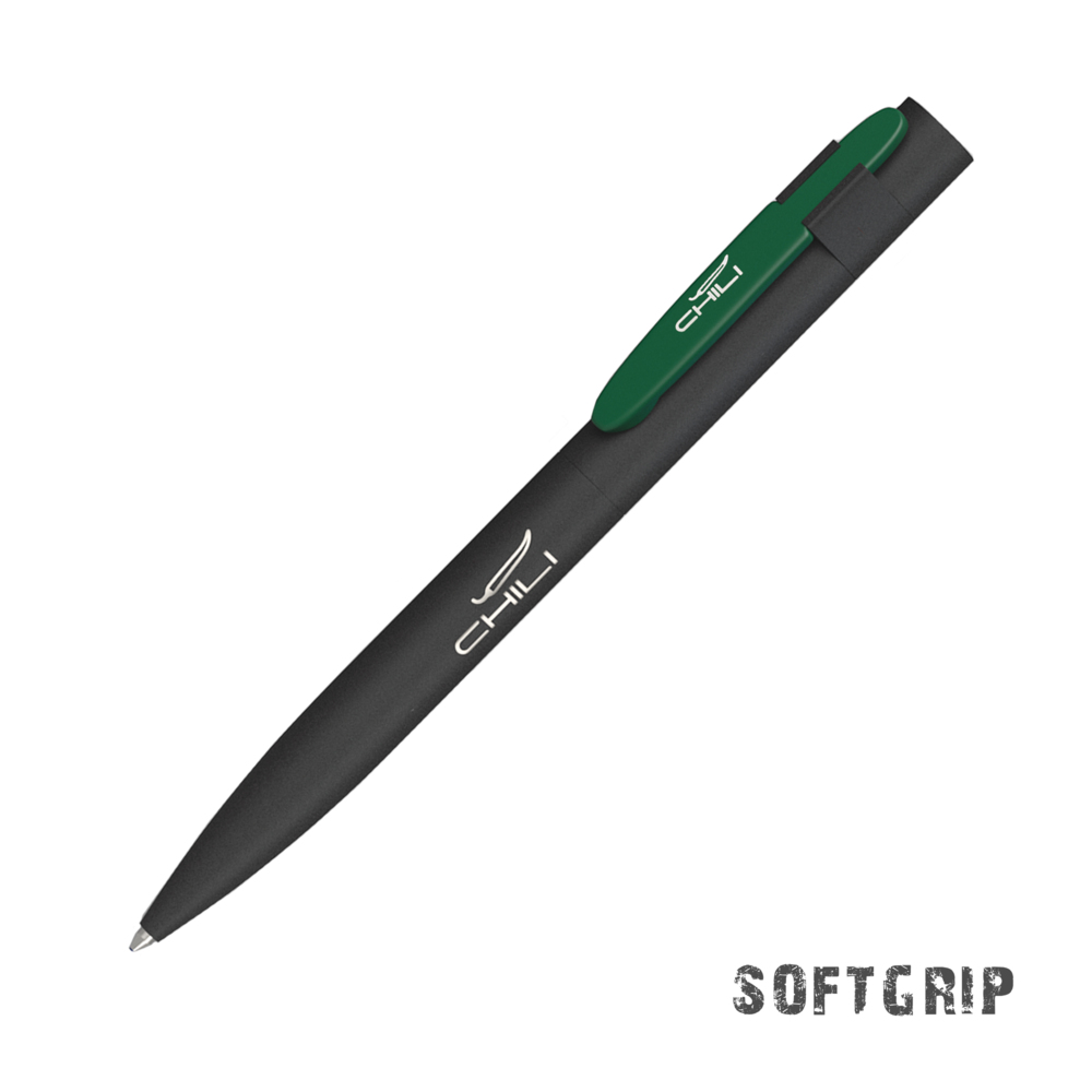 Ручка шариковая &quot;Lip SOFTGRIP&quot; черный с зеленым