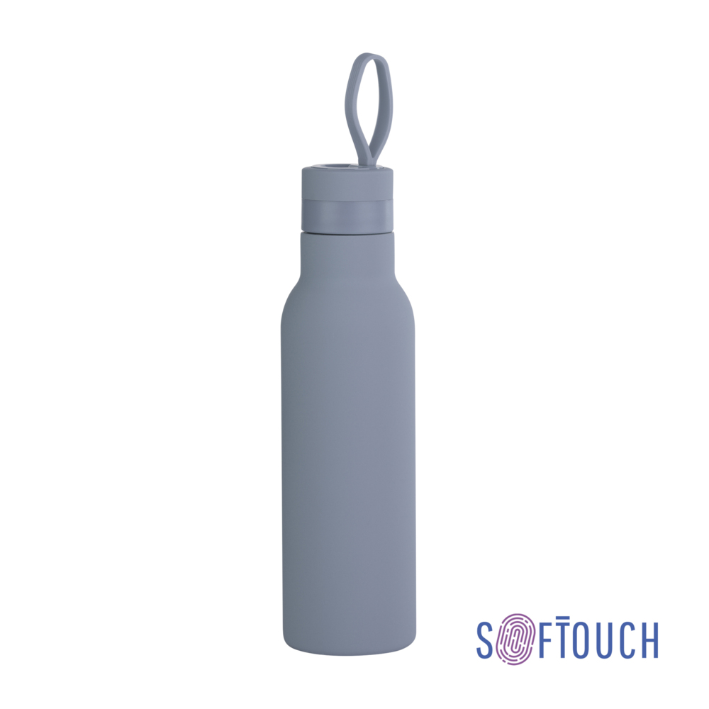 Бутылка для воды &quot;Фитнес&quot;, покрытие soft touch, 0,7 л. серый