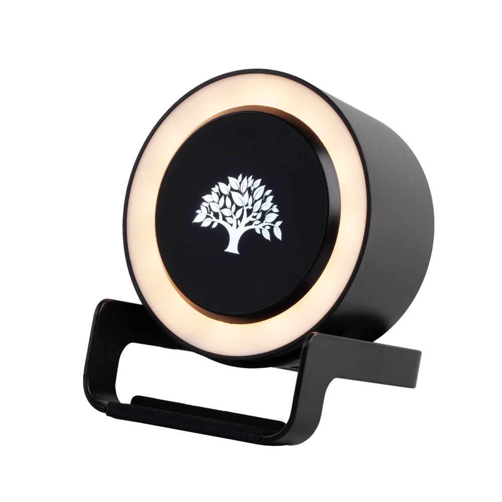 Bluetooth колонка-подставка &quot;Smart Loud&quot; с беспроводным (10W) зарядным устройством, лампой и подсветкой логотипа
