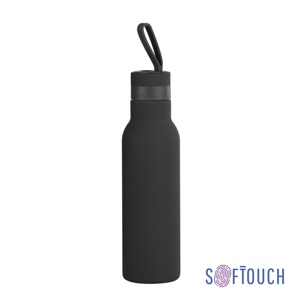 Бутылка для воды &quot;Фитнес&quot;, покрытие soft touch, 0,7 л. черный