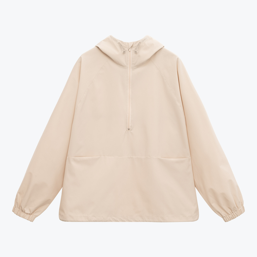 Ветровка (анорак) оверсайз унисекс Риссман (Rissman), бежевая, размер XL/XXL