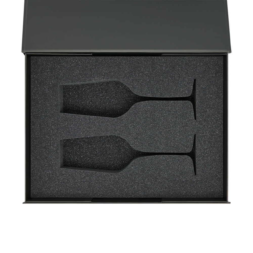 Ложемент под 2 бокала для шампанского (рифленое стекло) в среднюю коробку-трансформер (арт. 695721)