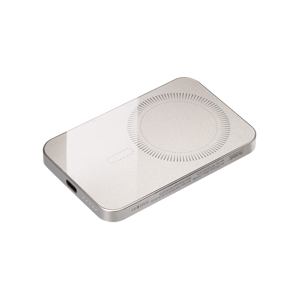 Внешний аккумулятор Артекс PD (Artex PD) 5000mAh с функцией беспроводной зарядки 15W, титановый