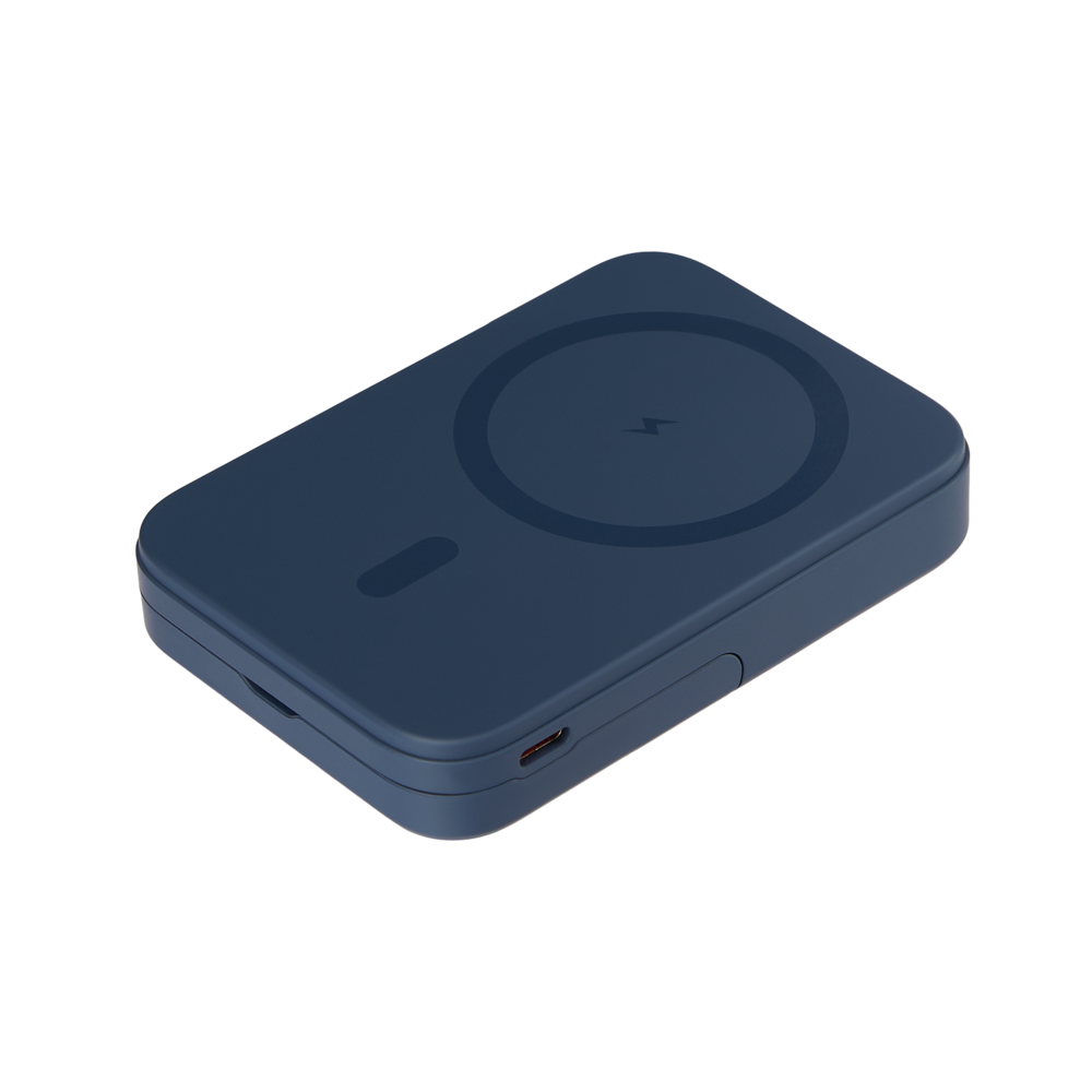 Внешний аккумулятор Union PD 10000mAh с функцией беспроводной зарядки 15W, синий