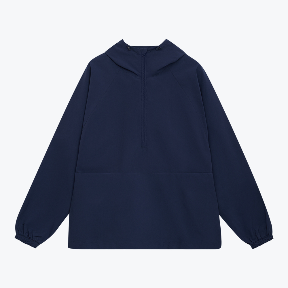 Ветровка (анорак) оверсайз унисекс Риссман (Rissman), темно-синяя, размер XL/XXL