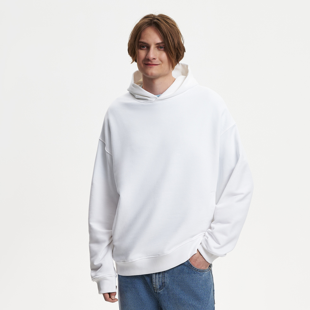 Худи оверсайз унисекс Фьюжн (Fusion), белый, размер 2XS