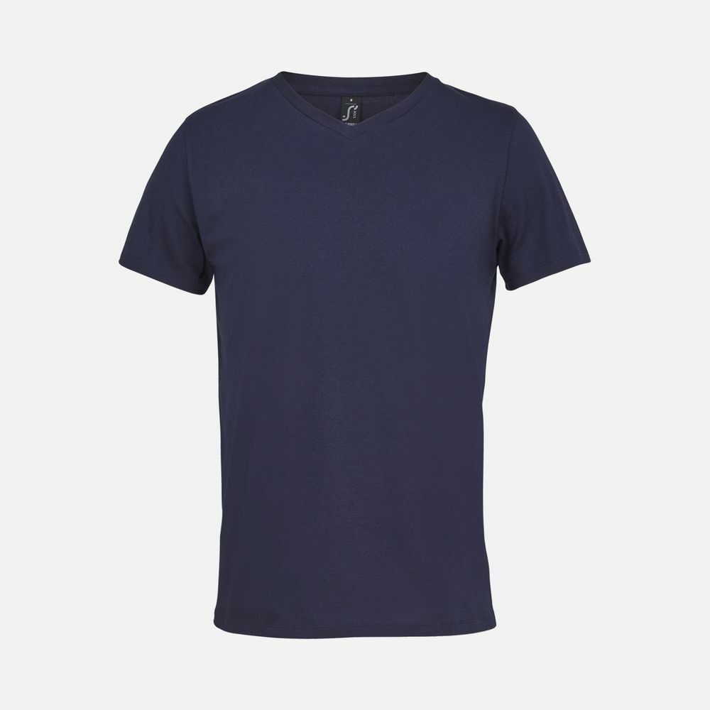 Футболка унисекс Regent с V-образным вырезом, кобальт (темно-синяя)