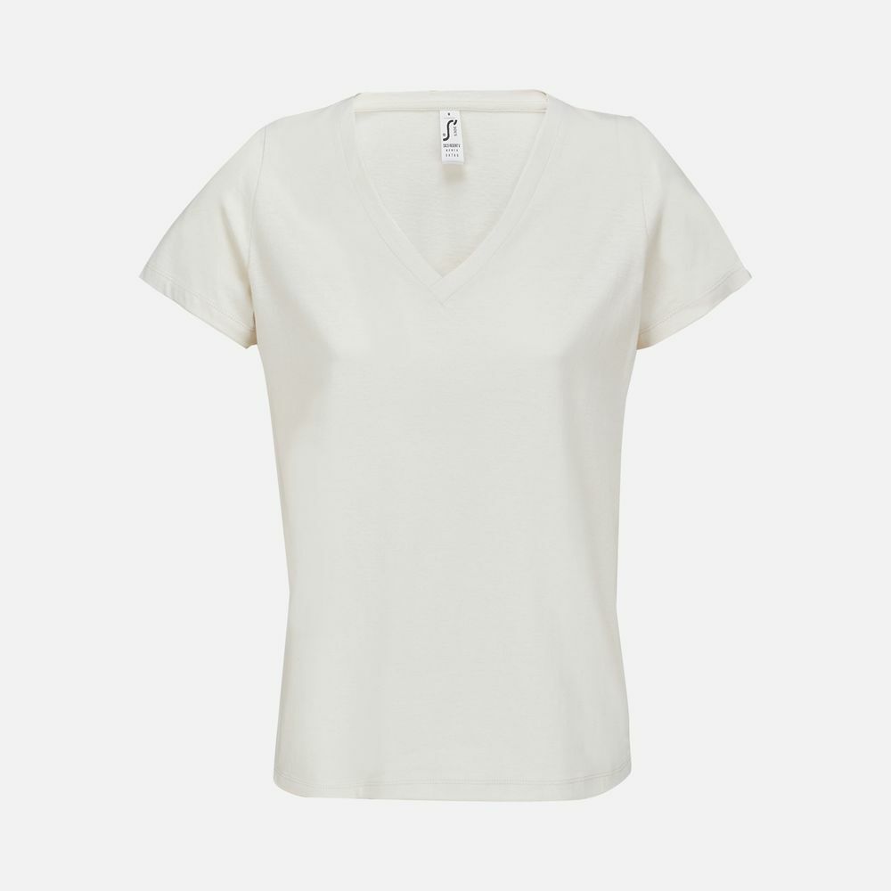 Футболка женская Regent Women с V-образным вырезом, молочно-белая