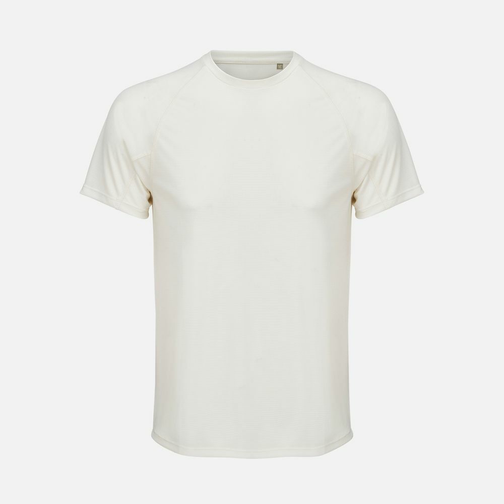 Футболка спортивная унисекс Vortex, молочно-белая