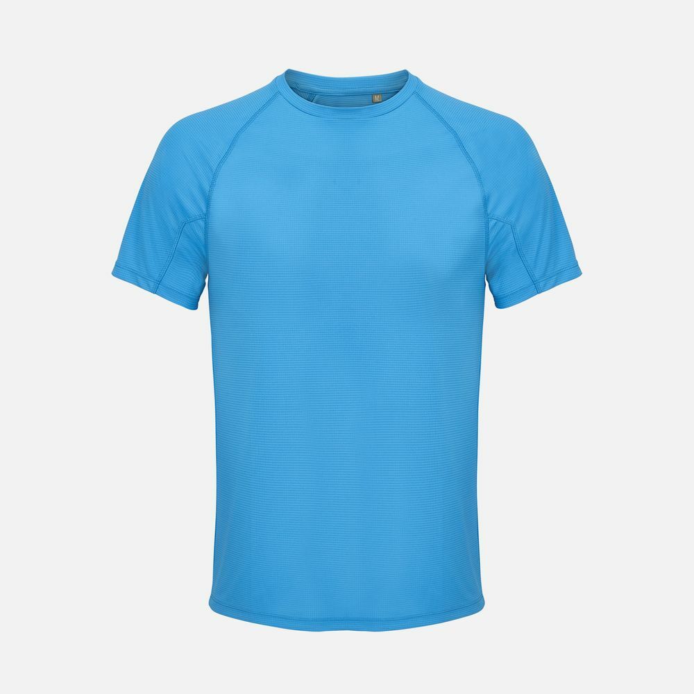 Футболка спортивная унисекс Vortex, ярко-бирюзовая