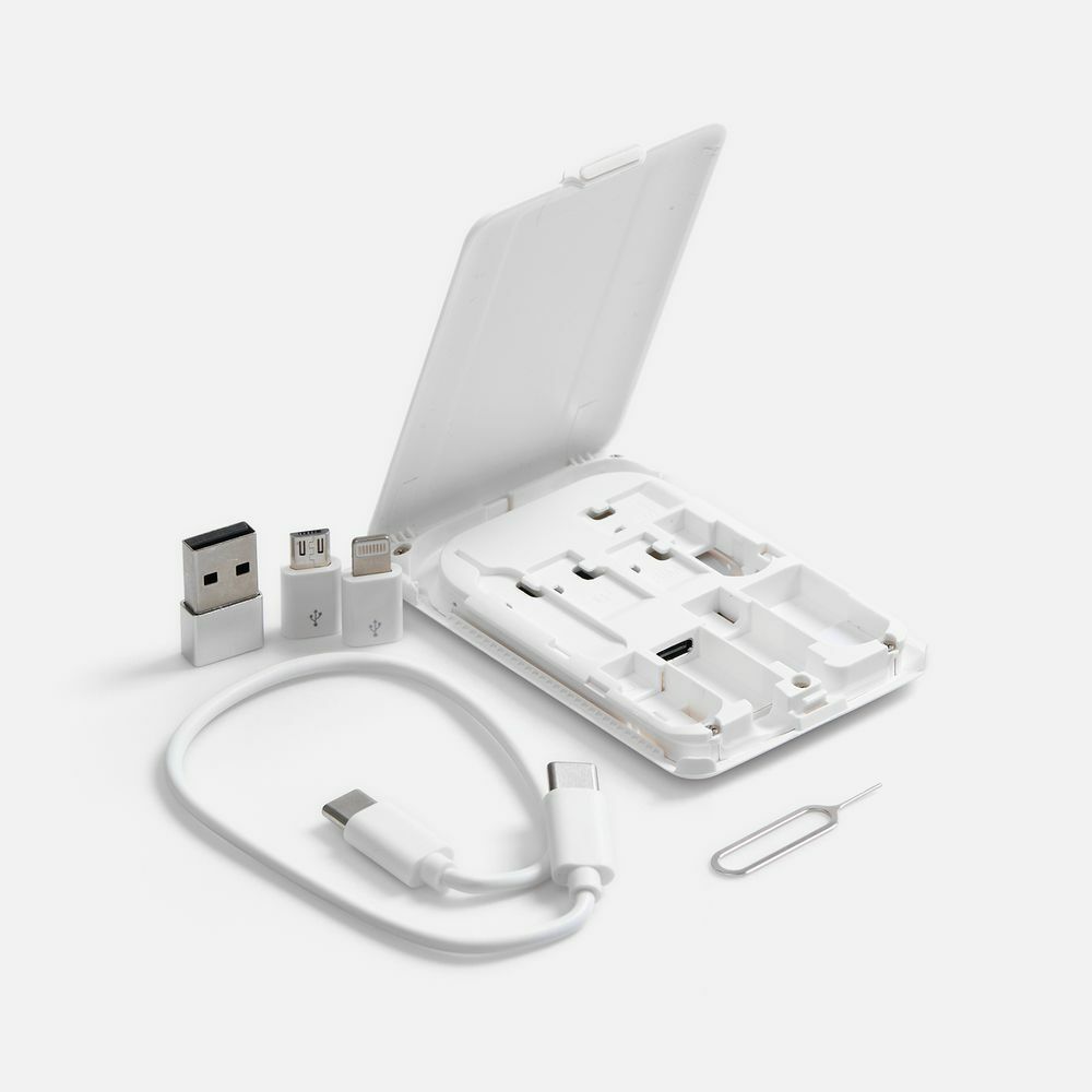 Органайзер с беспроводной зарядкой и набором адаптеров Octopod, белый